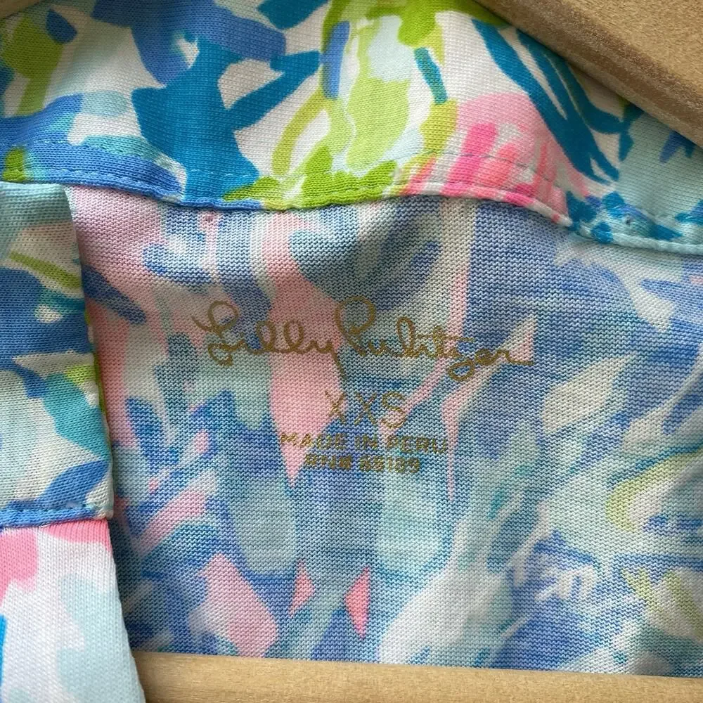 NWT Lilly Pulitzer Dress Size XXS Fished My Wish Ross Shift Blue and Pink Preppy - Picture 6 of 9